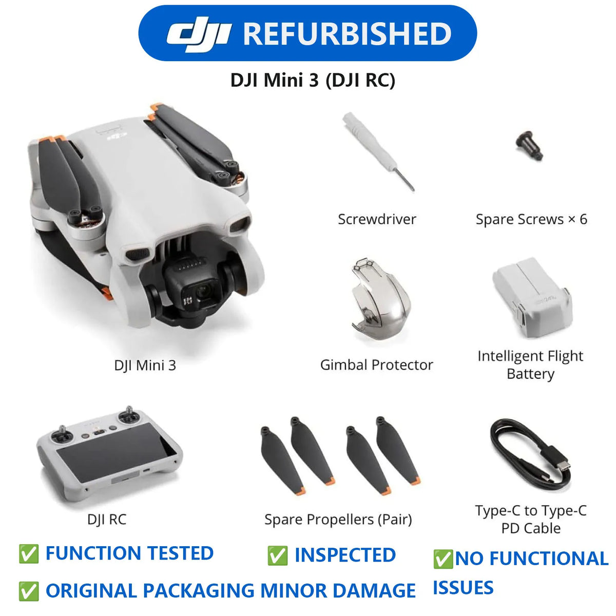 DJI Mini 3 Drone 4K HDR Video GPS Navigation System