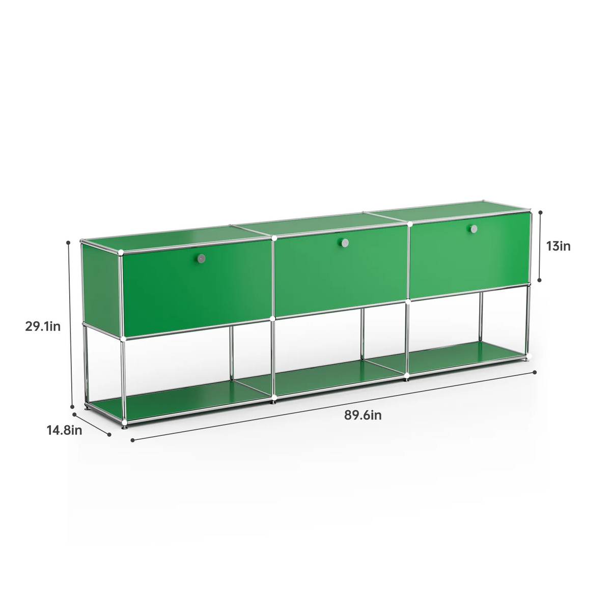 Modern Stainless Steel Storage Cabinet TV Stand for Living Room