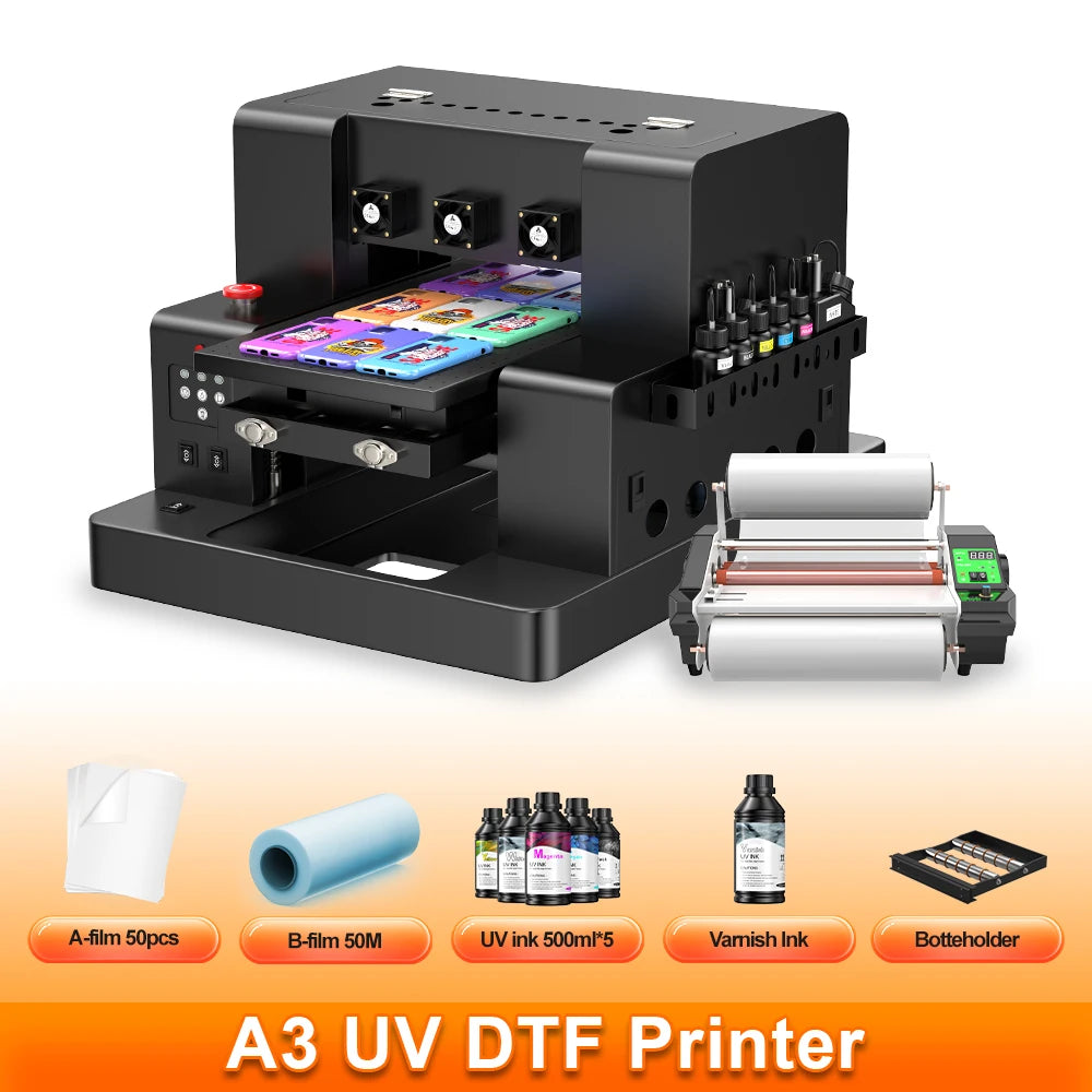 A3 UV Printer XP600 UV DTF Printer Impresora L805 UV Flatbed Printer For Acrylic Metal Sticker Printer Machine UV Printer