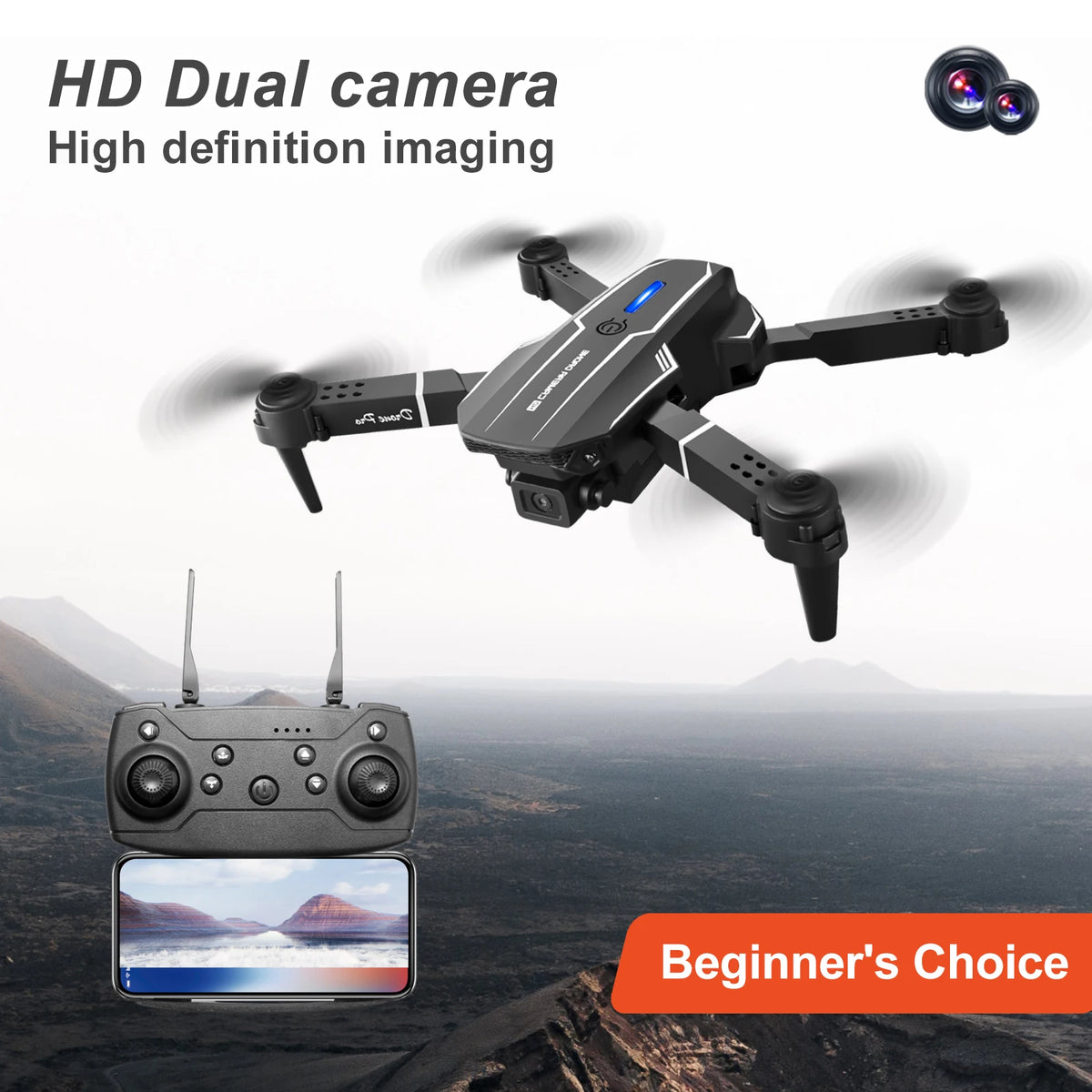 ZNLYRION S101 Foldable 4K Dual Camera FPV RC Drone