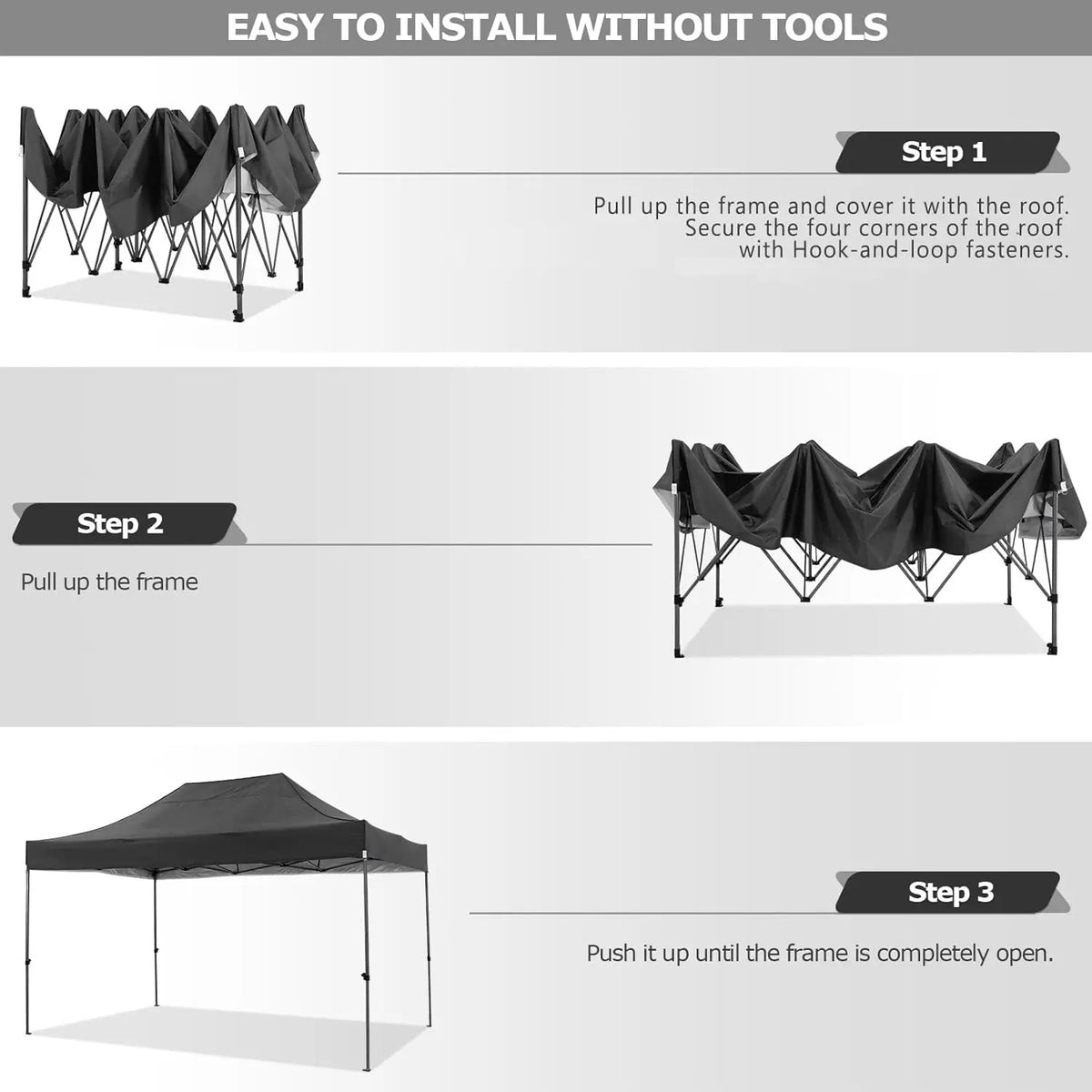 Cobizi Heavy Duty Pop Up Canopy Gazebo With Waterproof Sidewalls