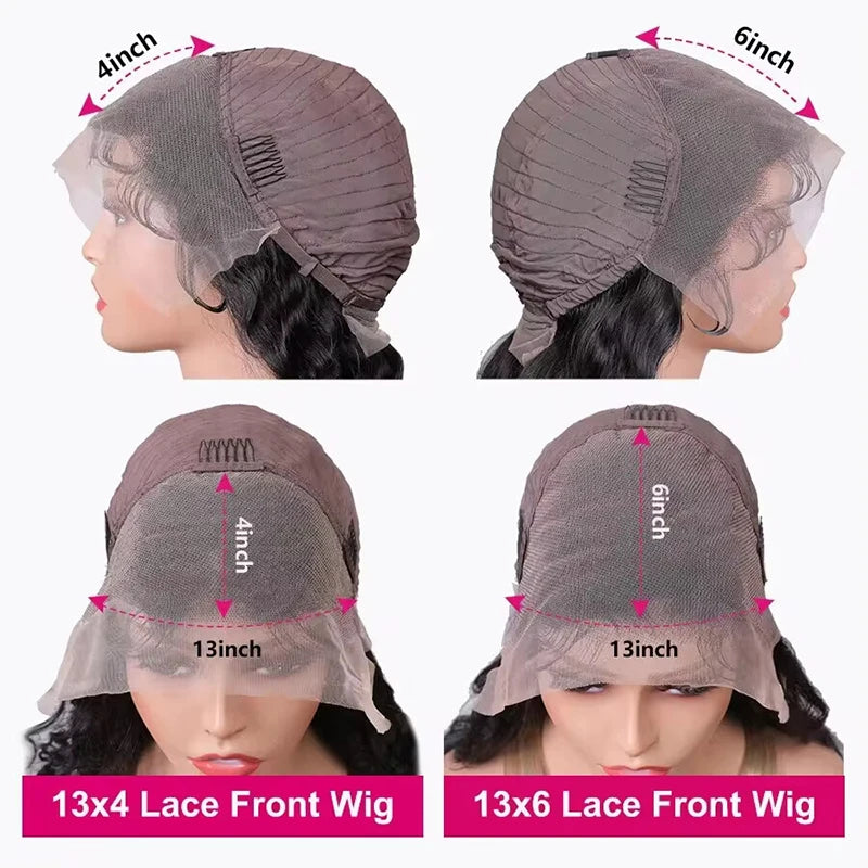 CNZZJX Malaysian Remy Human Hair Lace Front Wig For Women