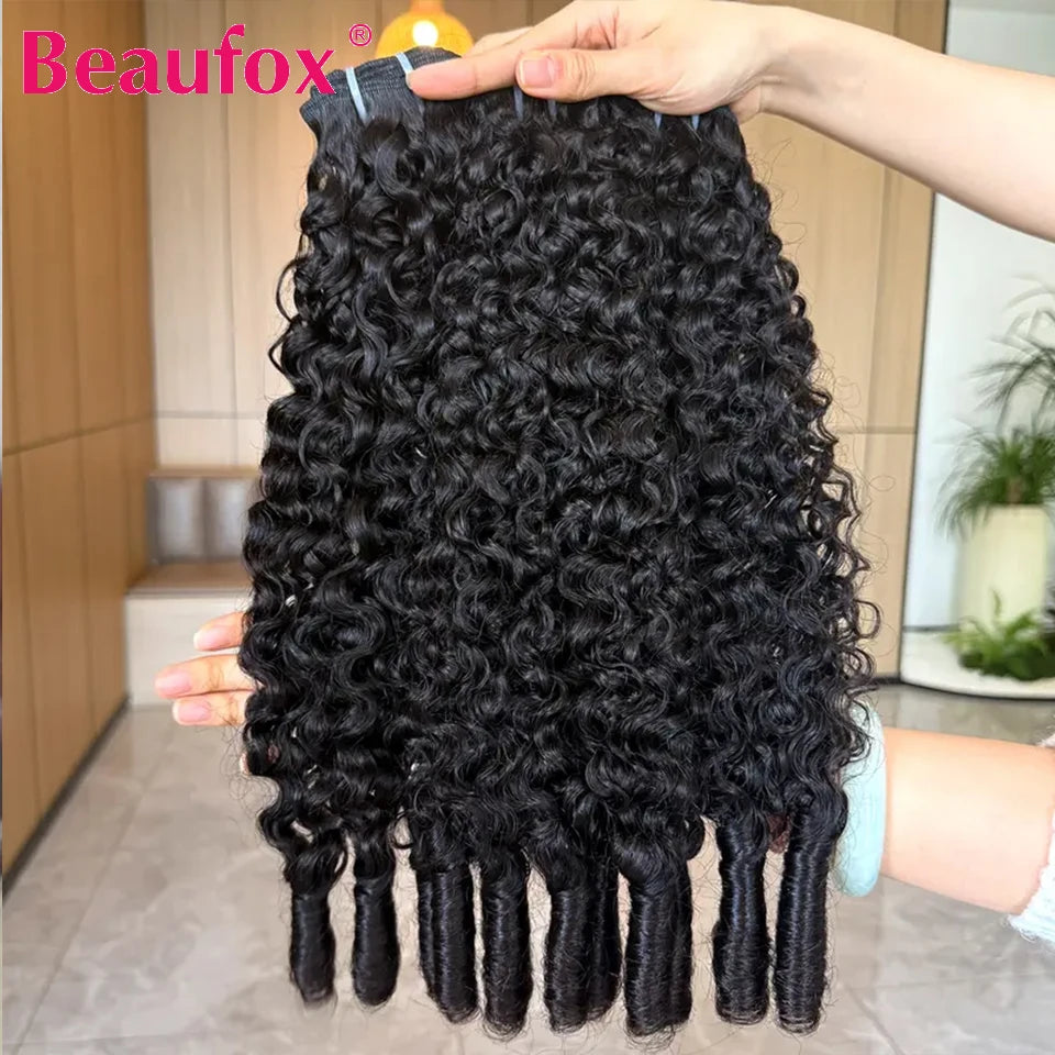 Beaufox Burmese Curly Remy Human Hair Bundles for Natural Styling