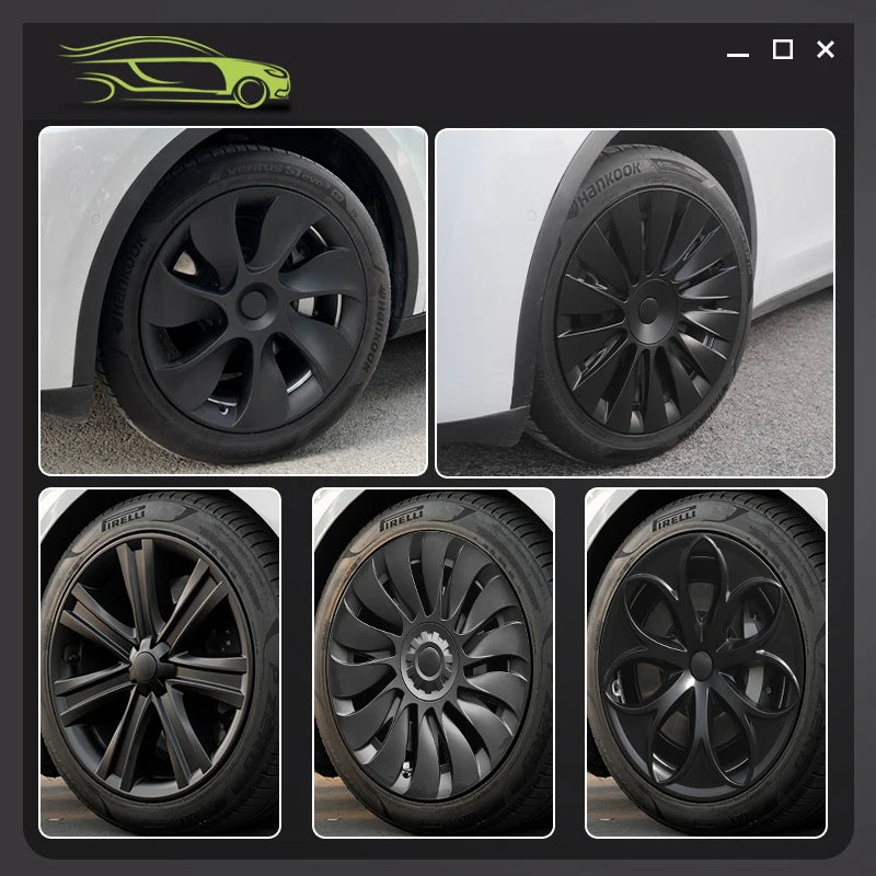 Motenio Blade Style Wheel Cover Caps For Tesla Model Y