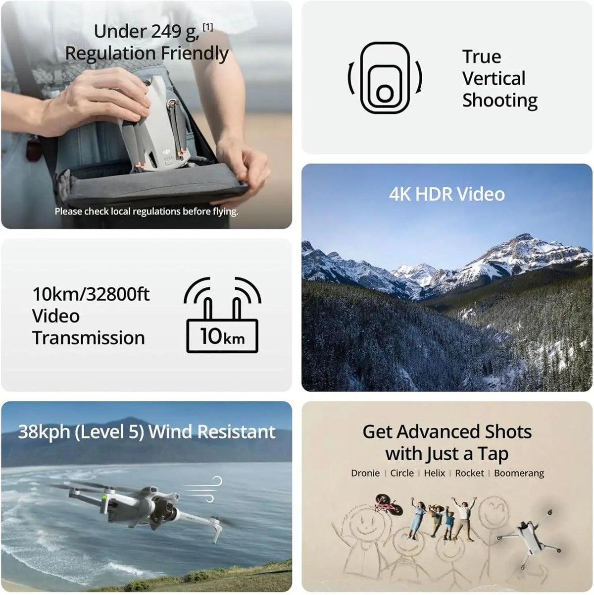 DJI Mini 3 Drone 4K HDR Video GPS Navigation System