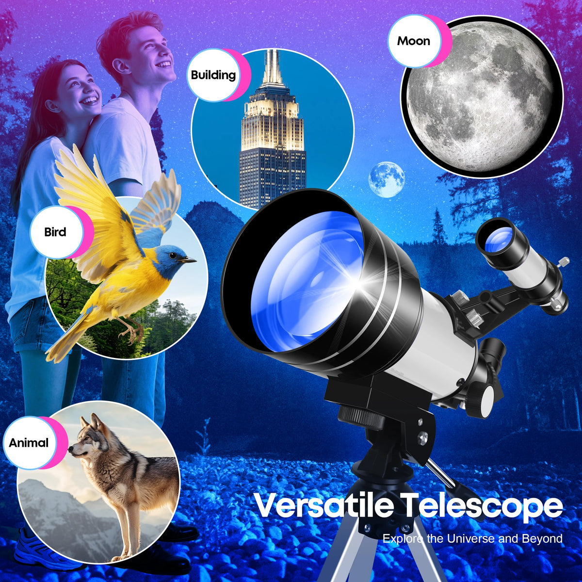 Compact Astronomical Telescope For Outdoor Nature Observation