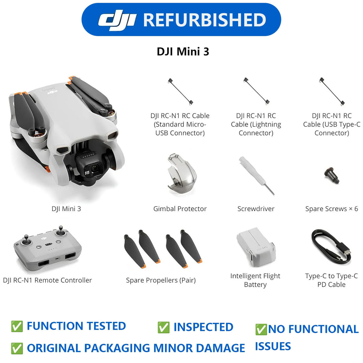 DJI Mini 3 Drone 4K HDR Video GPS Navigation System