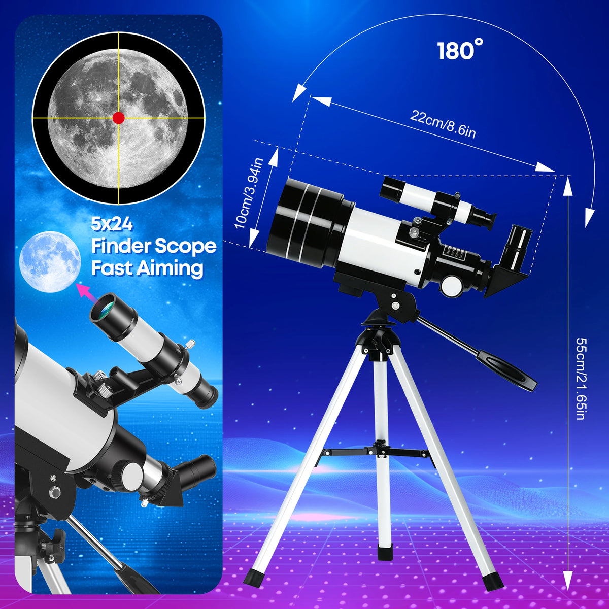 Compact Astronomical Telescope For Outdoor Nature Observation