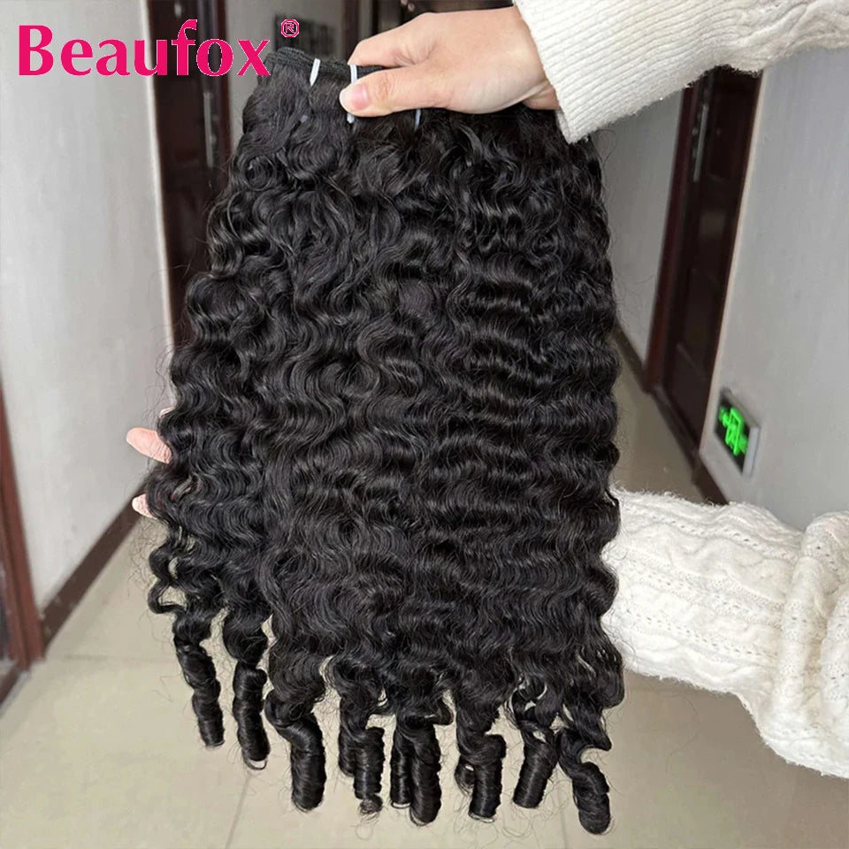 Beaufox Burmese Curly Remy Human Hair Bundles for Natural Styling