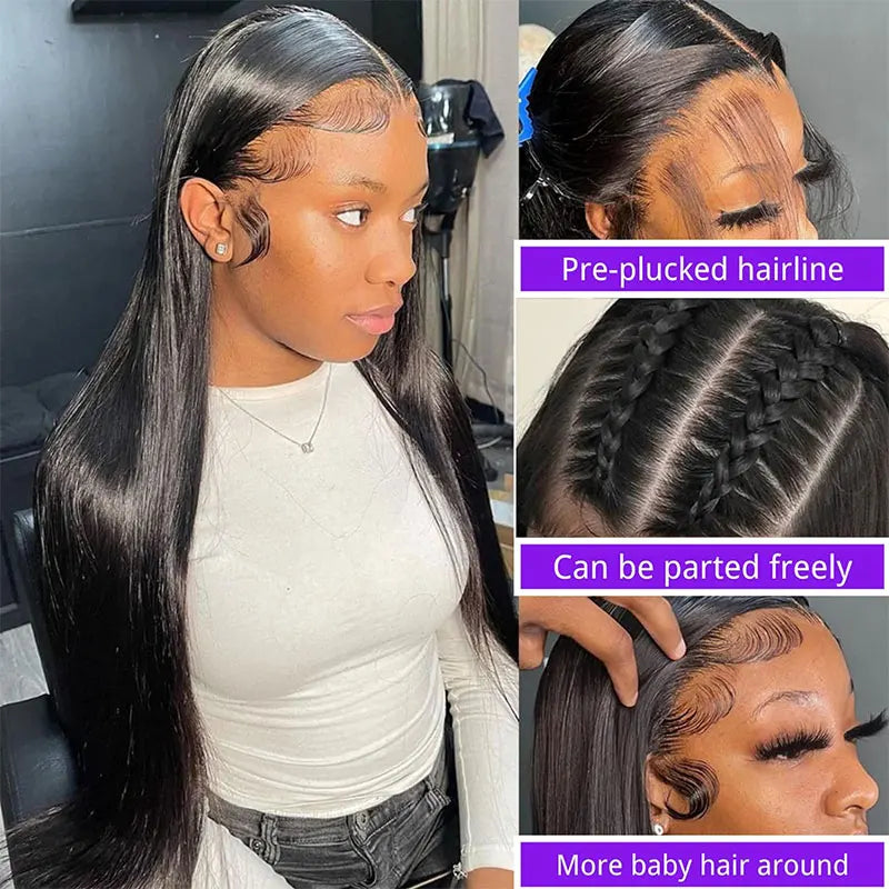 CNZZJX Malaysian Remy Human Hair Lace Front Wig For Women