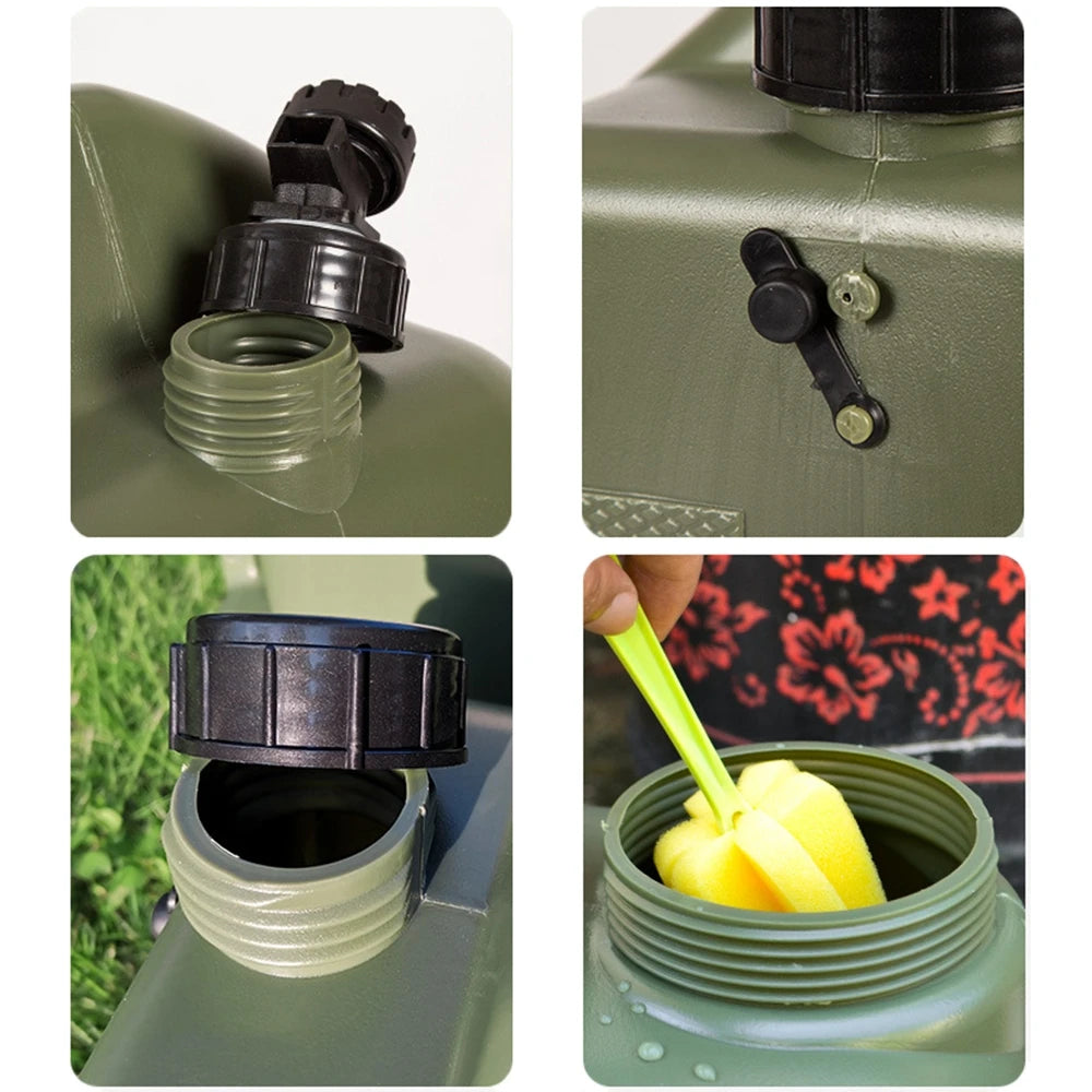 Portable Collapsible Water Storage Tank With Spigot For Camping