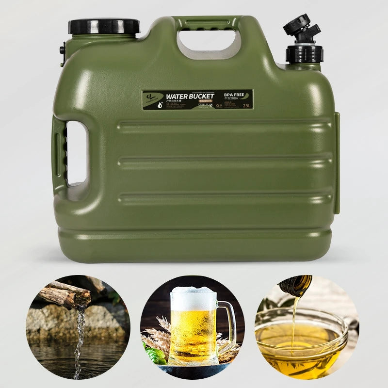 Portable Collapsible Water Storage Tank With Spigot For Camping