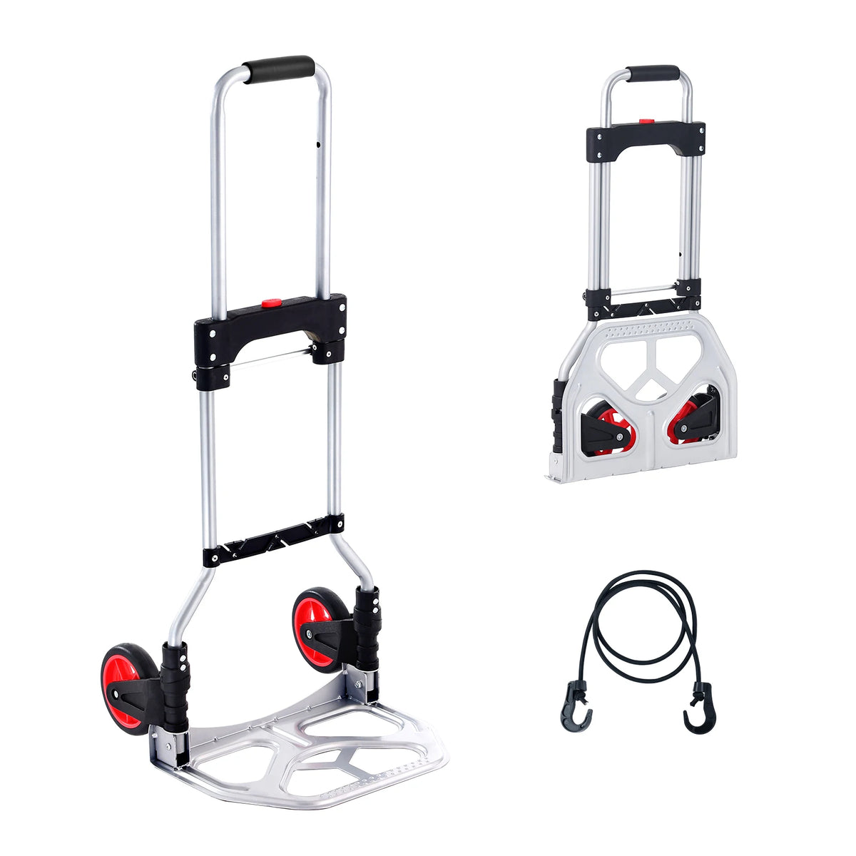 SucceBuy Foldable Aluminum Stair Climbing Hand Truck Cart