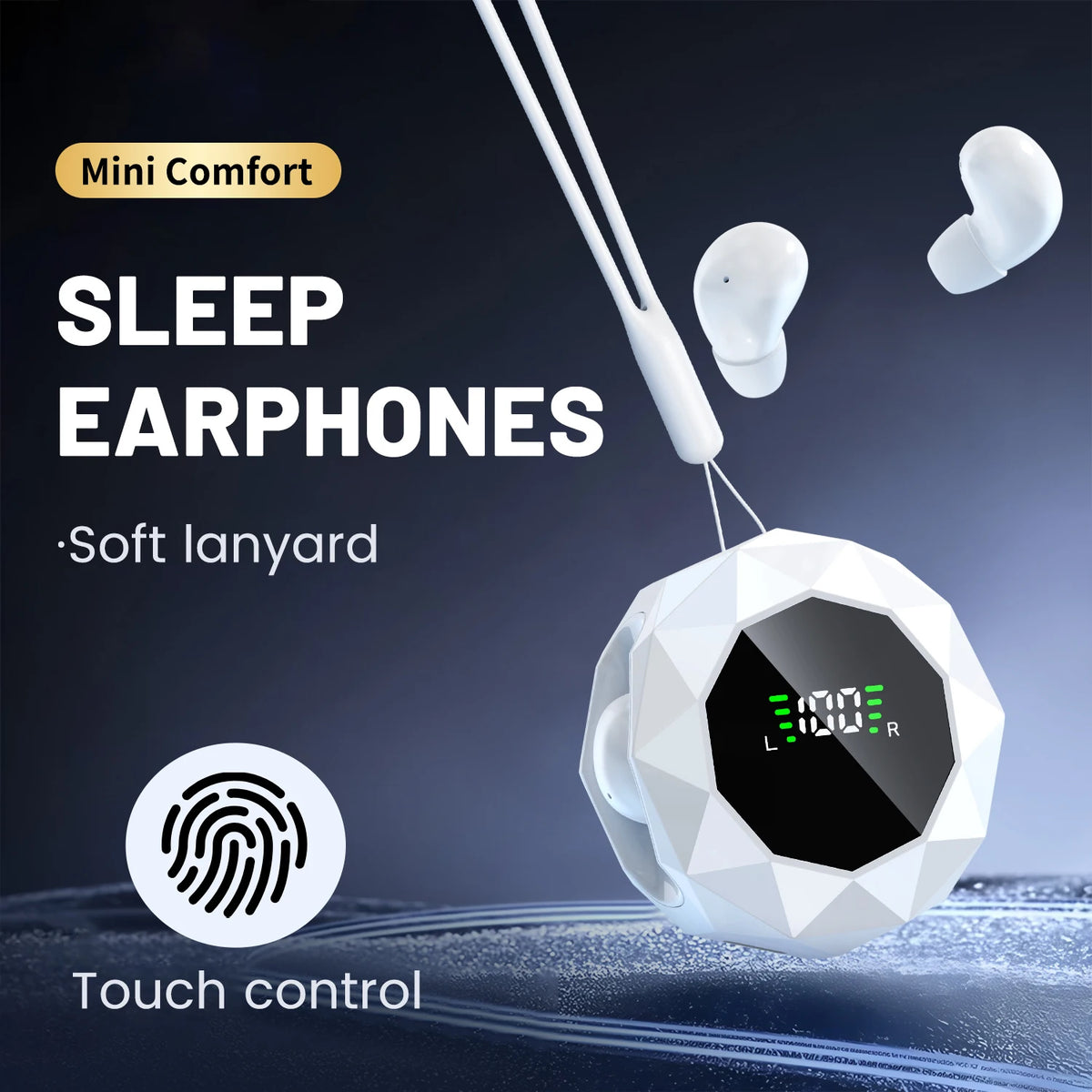 Shuke Wireless Sleep Earbuds With Active Noise Cancellation Headphones