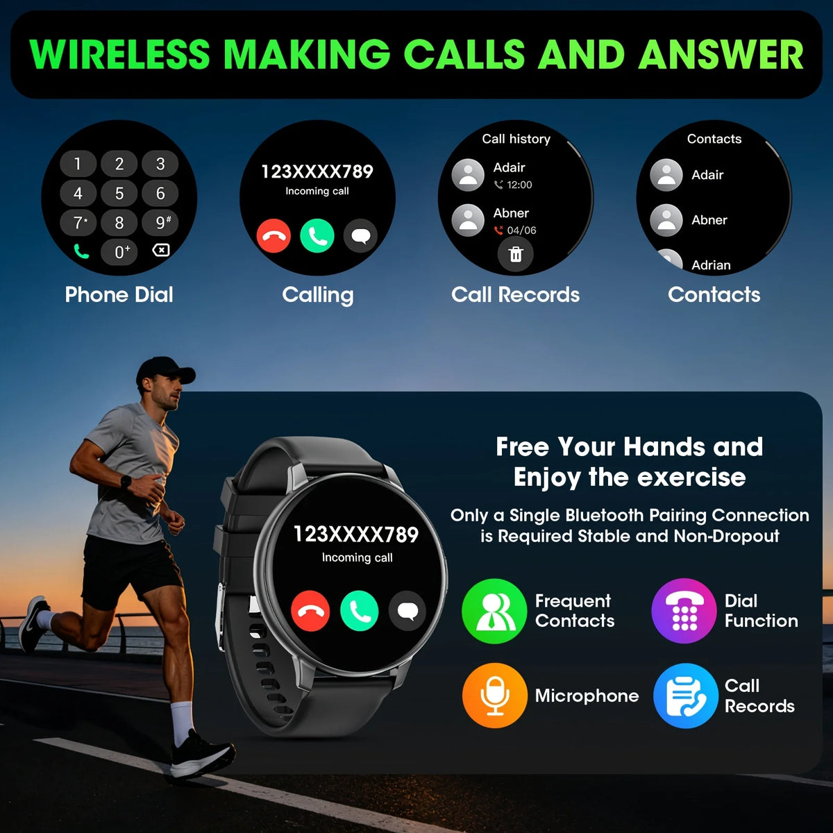ERUN Smartwatch With Bluetooth Calling And Fitness Activity Tracking