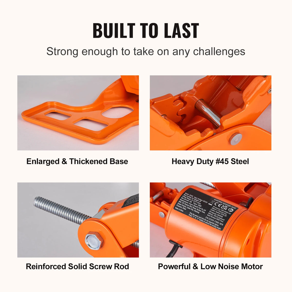 SucceBuy Portable Electric Hydraulic Car Jack For Quick Tire Changes