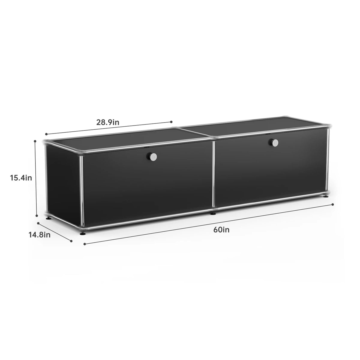 Modern Stainless Steel Storage Cabinet TV Stand for Living Room