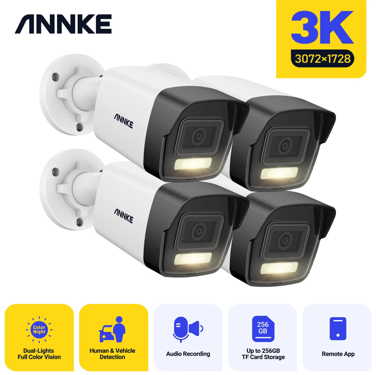 Annke 4K 8MP Smart Dual Light Bullet POE Security Camera