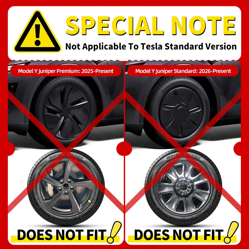 Motenio Blade Style Wheel Cover Caps For Tesla Model Y