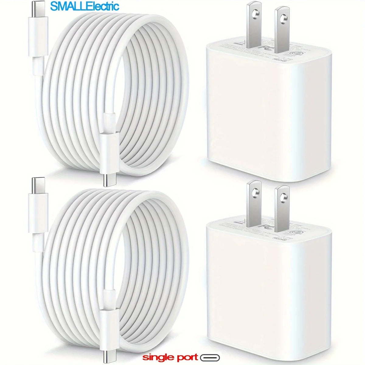 Sanprio 20W Usb C Fast Charging Wall Block With Cable
