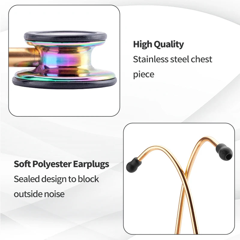 Professional Doctor Medical Stethoscope Heart Lung Cardiology Single Head Stethoscope Nurse Student Vet Medical Equipment Device
