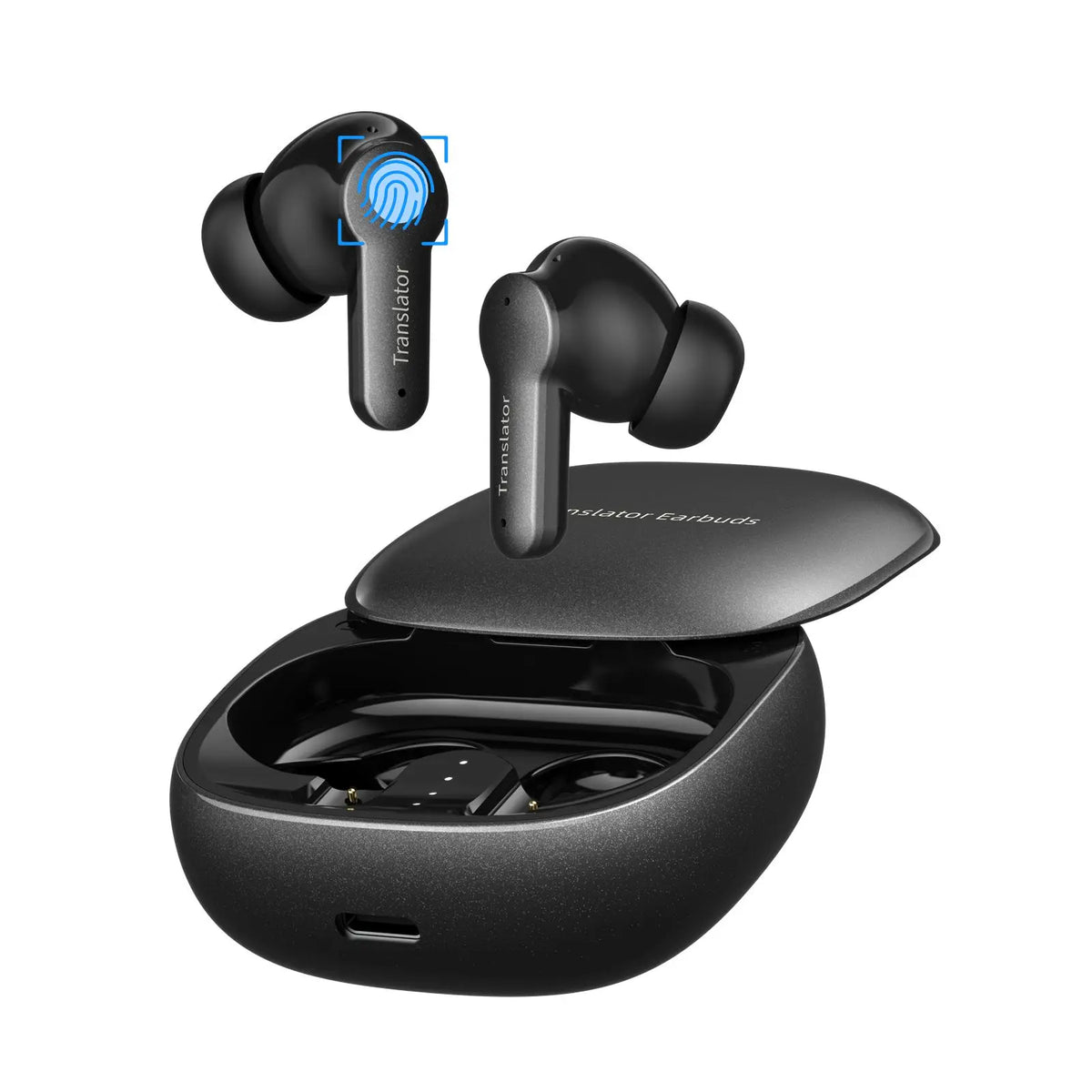 Wooask M3 Translator Earbuds, Two-Way Real-Time Translator Headphones, Voice Translation Device, Support Online 144 Languages with 11 Offline Packs