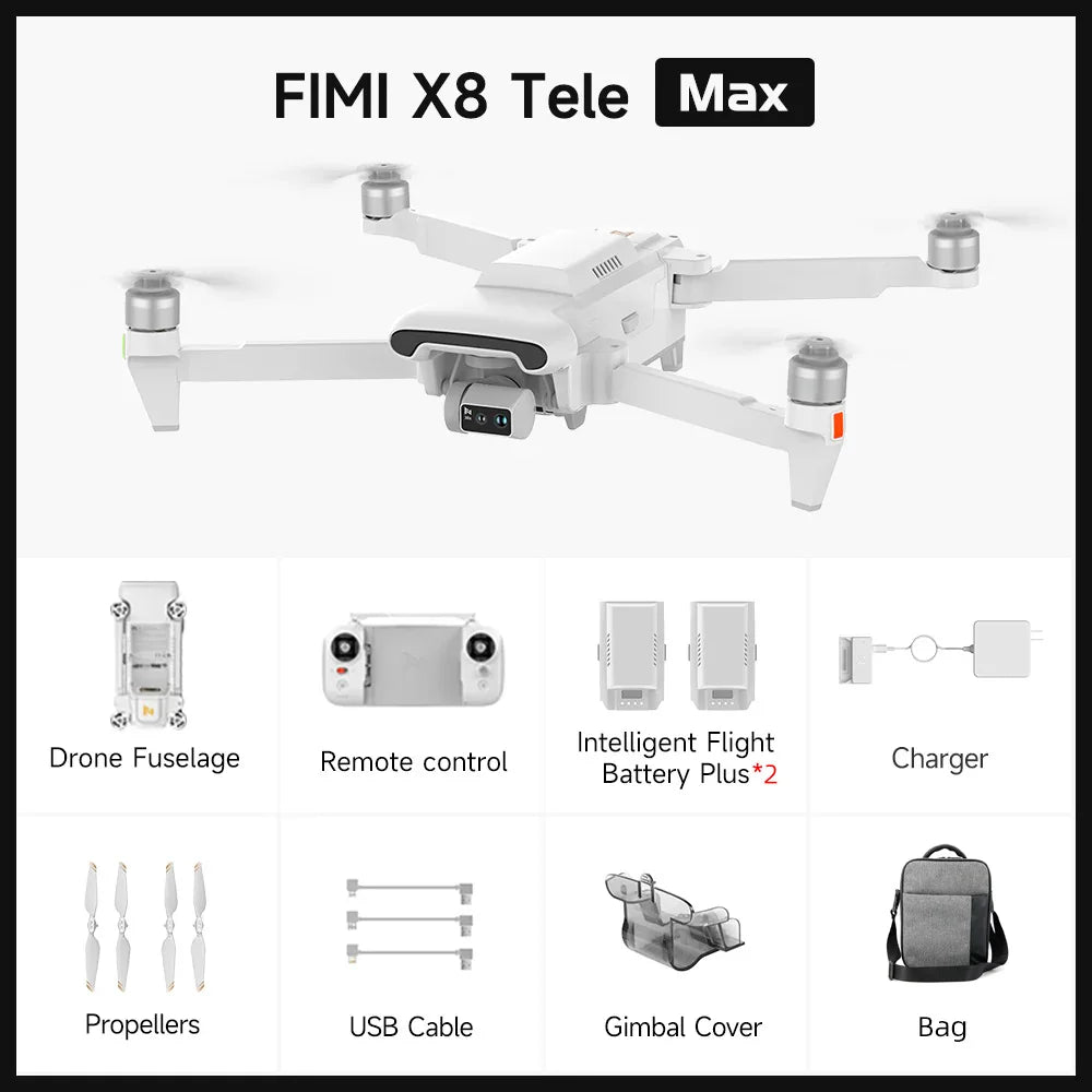 FIMI X8 Tele Max 4K Long Range Drone With Gimbal