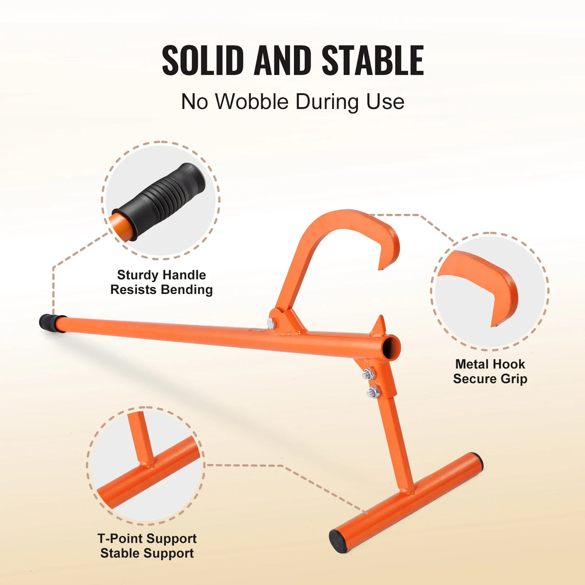 SucceBuy Heavy Duty Log Lifter With Metal Handle Cant Hook