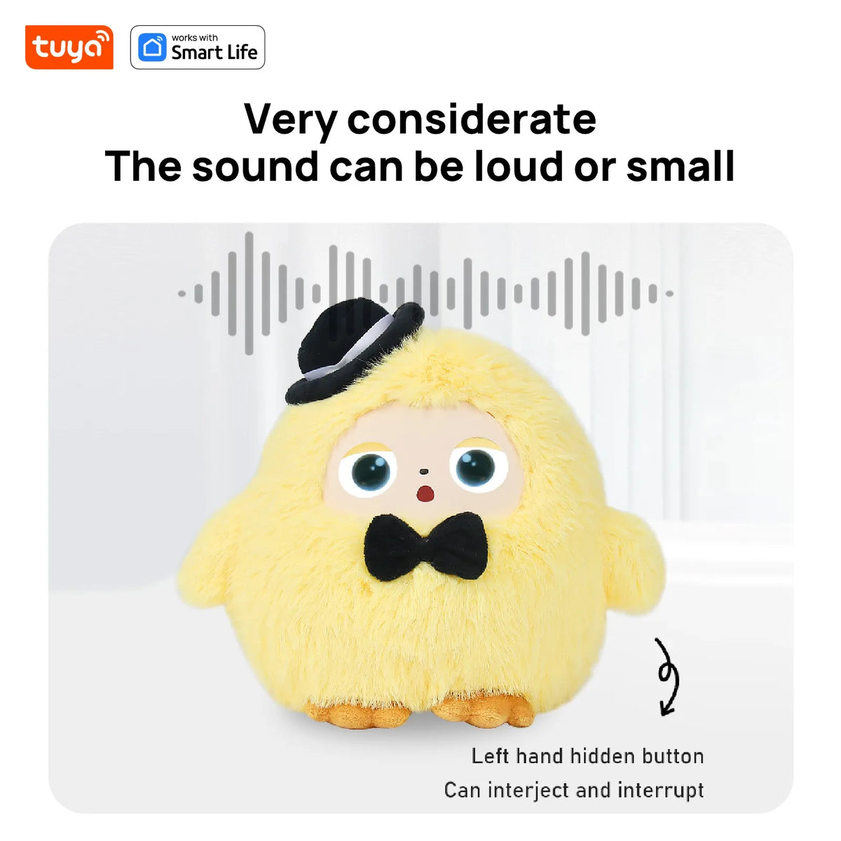 Tuya Smart AI Plush Robot Voice Interactive LED Eyes Companion