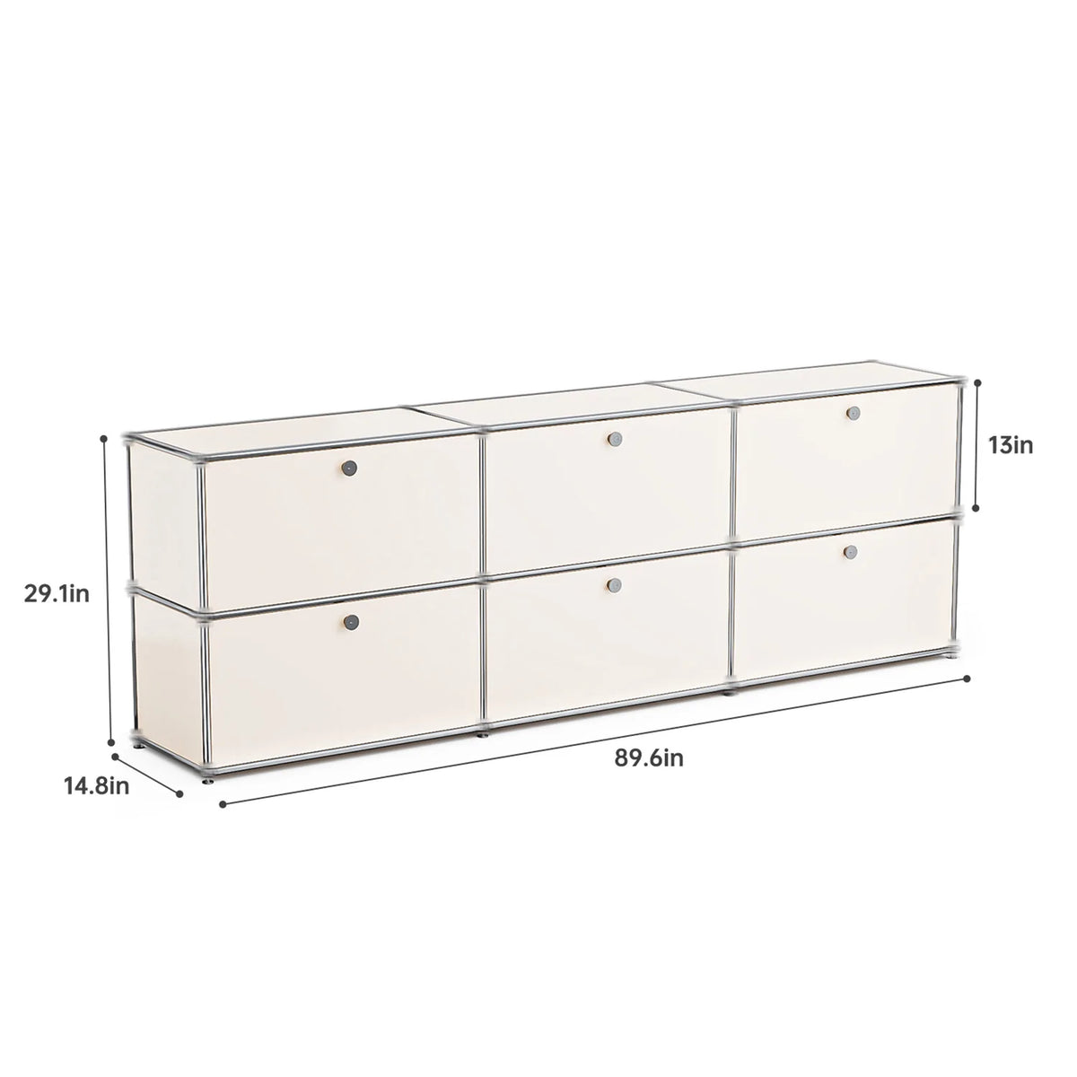 Modern Stainless Steel Storage Cabinet TV Stand for Living Room
