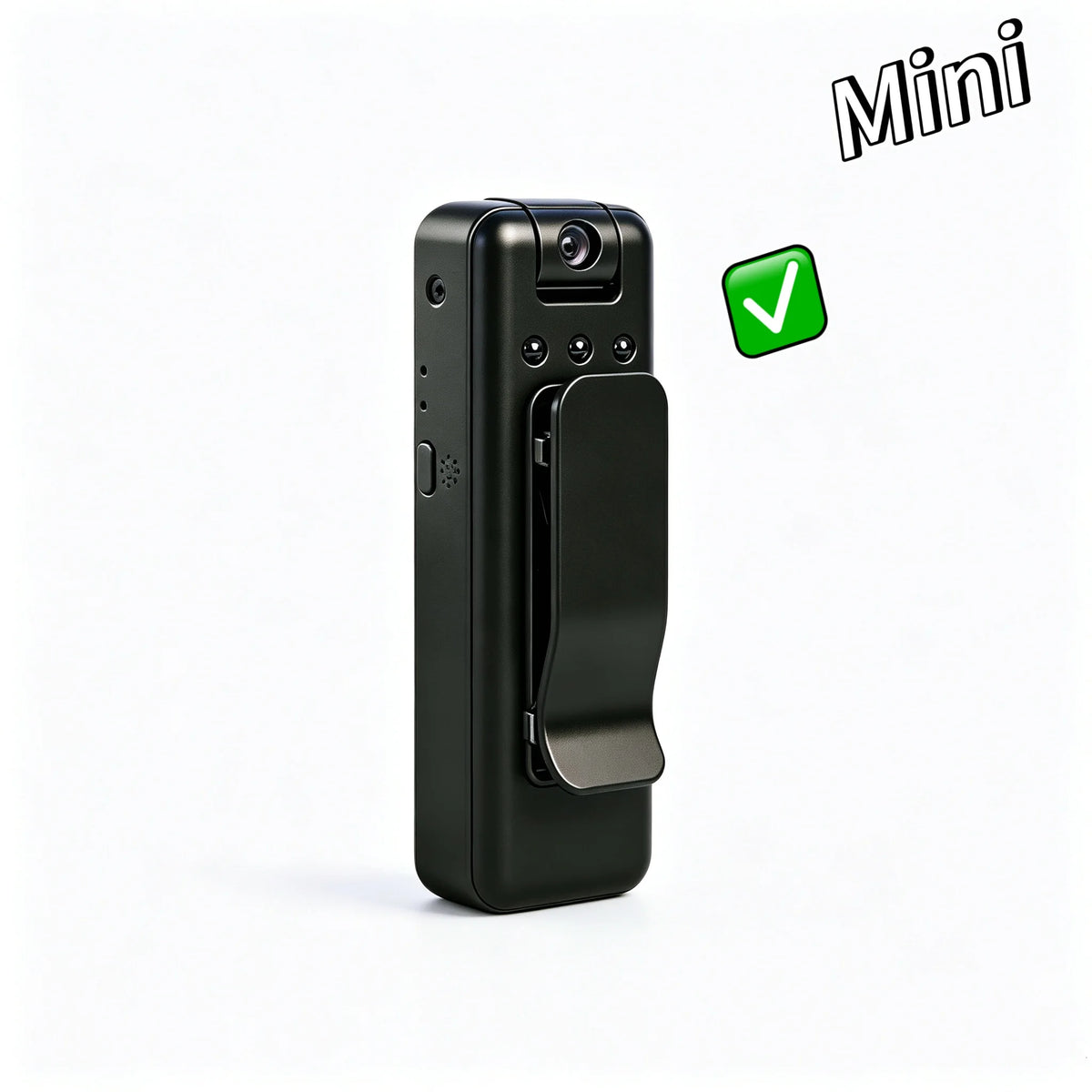 Portable Mini Body Camera Recorder, 1080P HD Wearable Video Cam With Night Vision, 360° Adjustable Rotating Lens, Clipon Design, Loop Record, Large Battery, Tiny Pocket Cam For Meetings, Outdoor Commuting & Daily Use