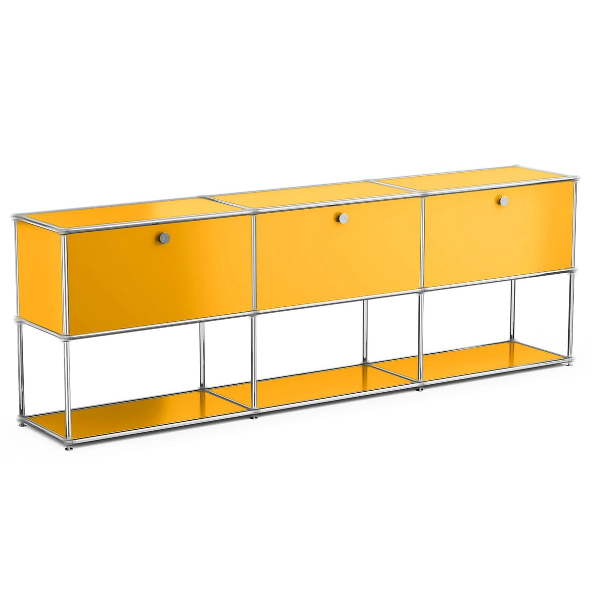 Modern Stainless Steel Storage Cabinet TV Stand for Living Room