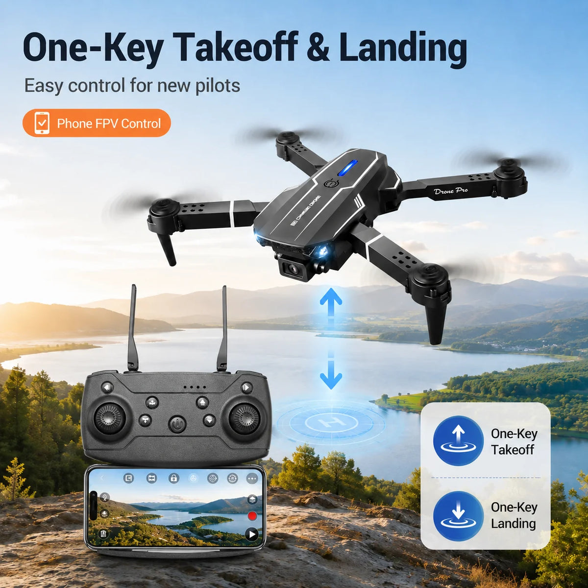 ZNLYRION S101 Foldable 4K Dual Camera FPV RC Drone