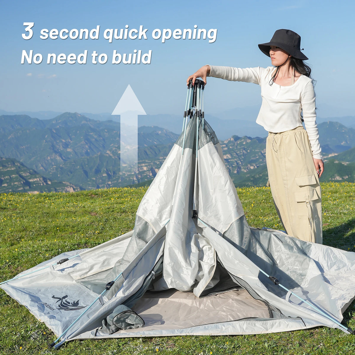 Pakicetus Spherical Hexagonal Camping Tent With Six Sided Ventilation