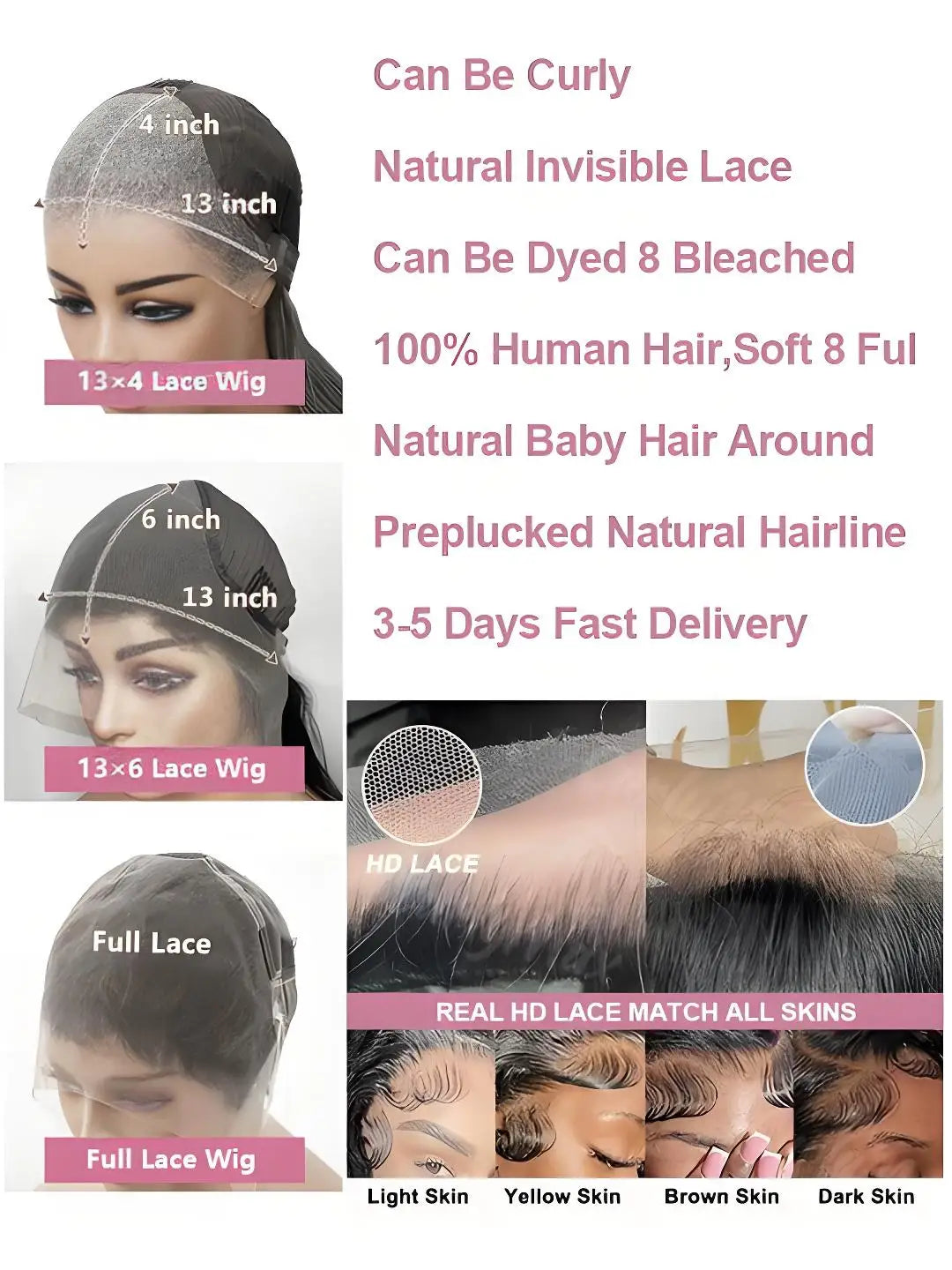 Lovely Prince Premium Deep Wave Human Hair Lace Front Wig
