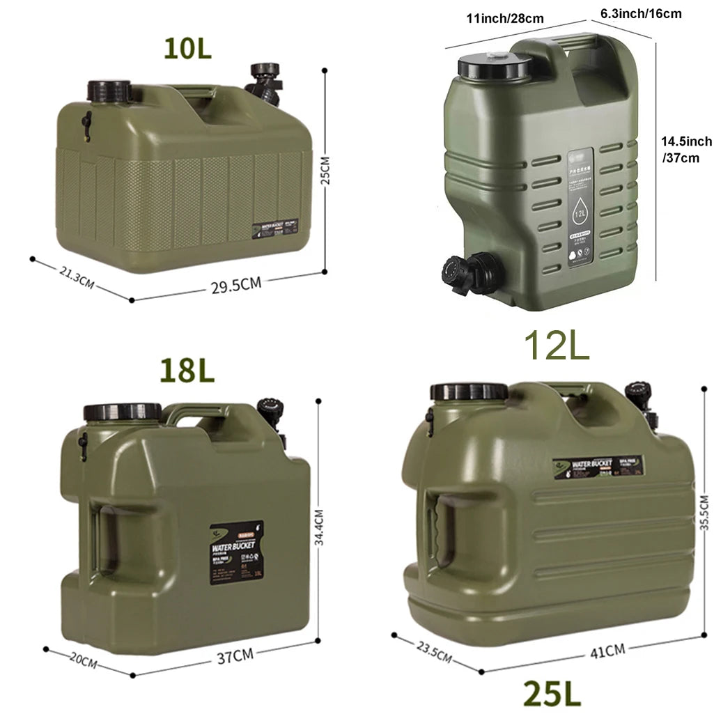 Portable Collapsible Water Storage Tank With Spigot For Camping