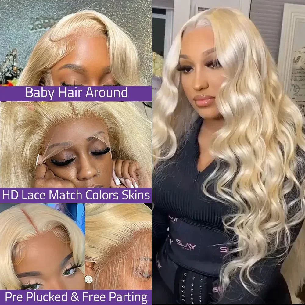 CanaryFly Remy Human Hair Body Wave Lace Front Wig