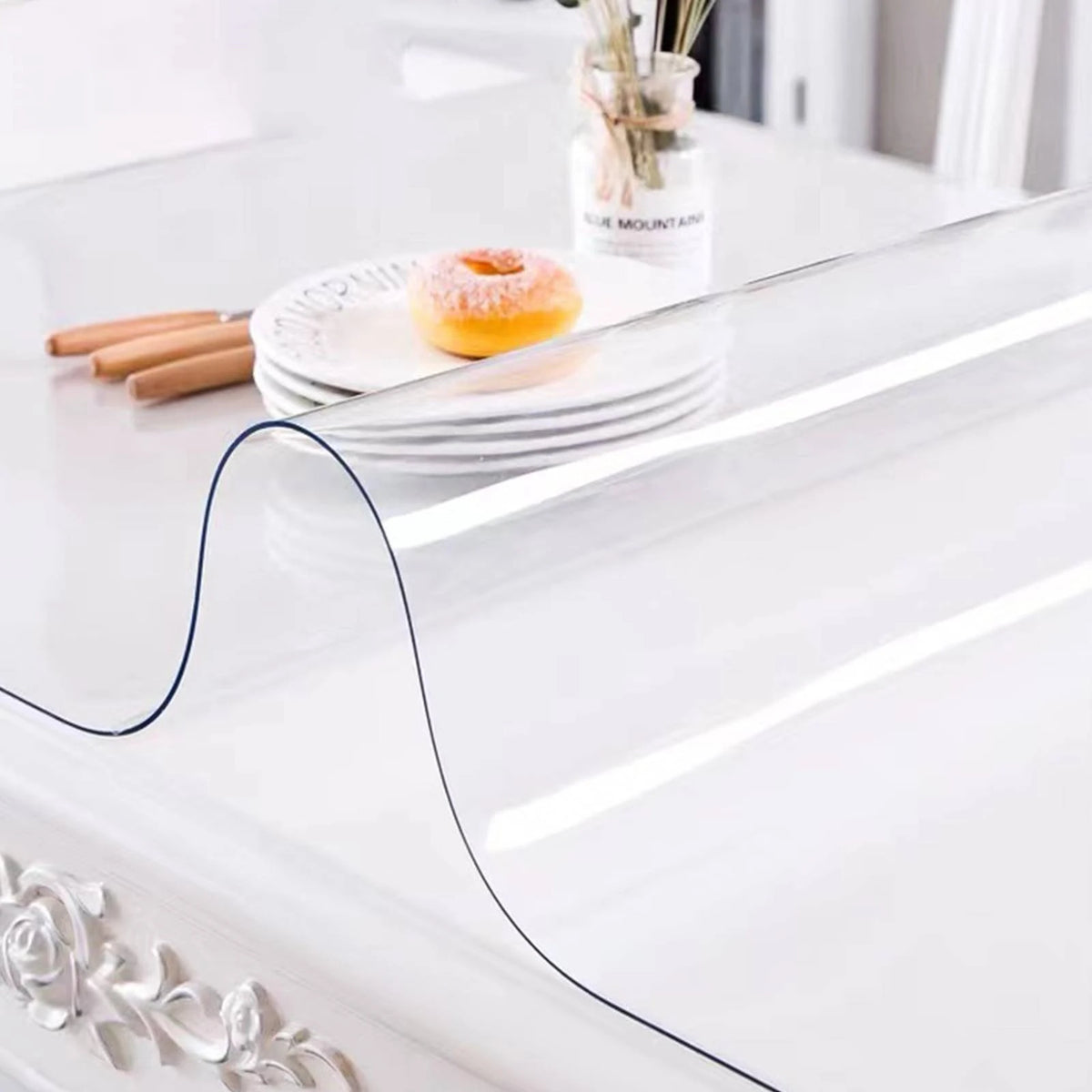 SucceBuy Waterproof PVC Tablecloth Desk Cover Protector For Dining Tables