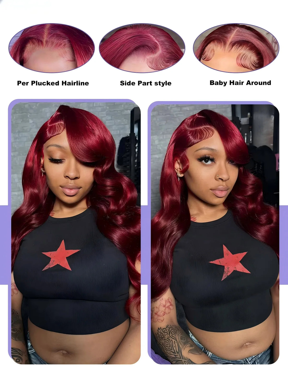 Dosacia Human Hair Lace Front Body Wave Wig For Women