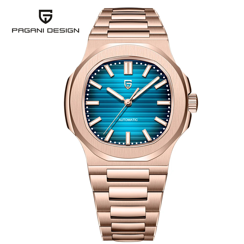 New Men's Watches PAGANI DESIGN Luxury Rose Gold Automatic Watch For Men Mechanical Wristwatch Waterproof AR Sapphire Clock 2026 EU Local Shipping