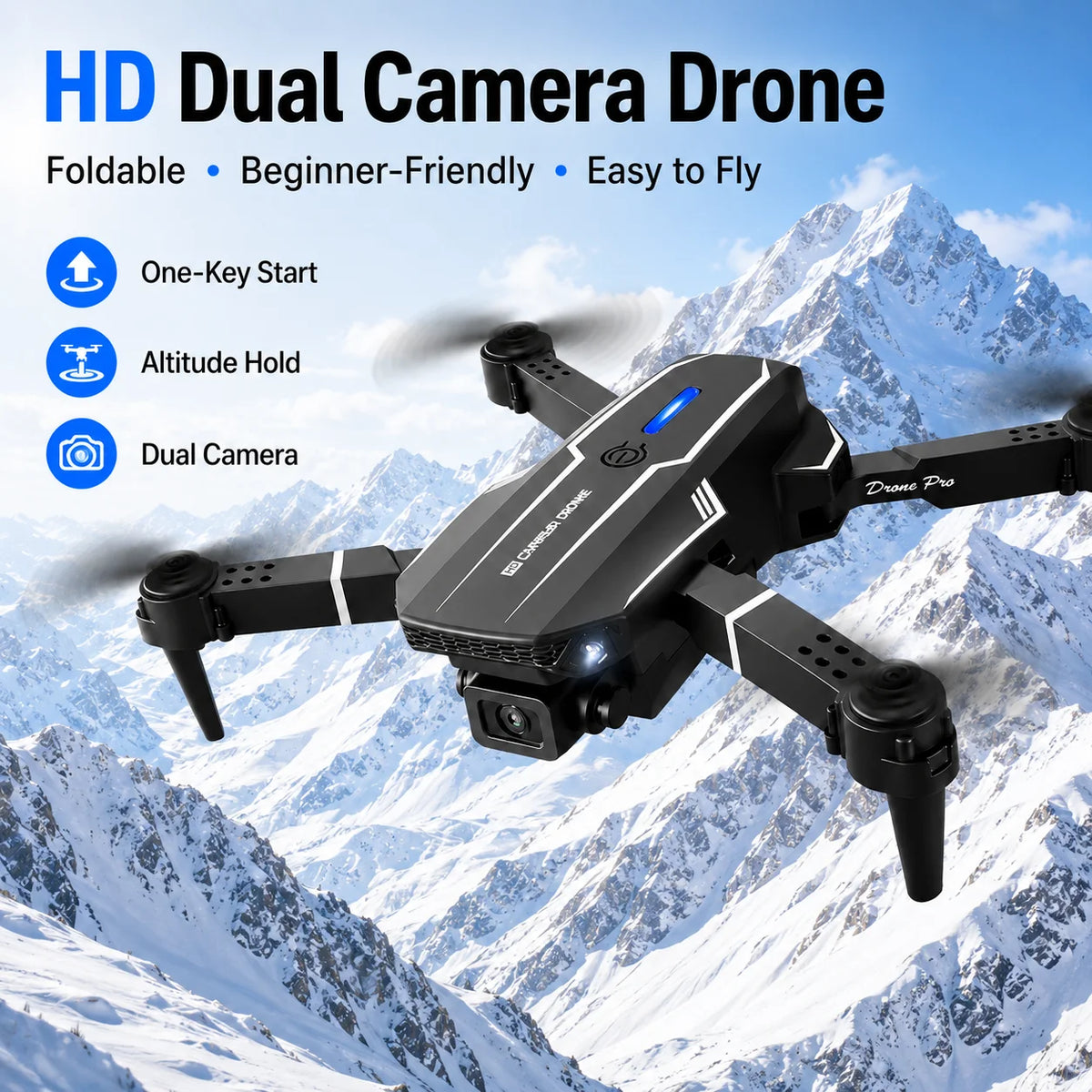 ZNLYRION S101 Foldable 4K Dual Camera FPV RC Drone