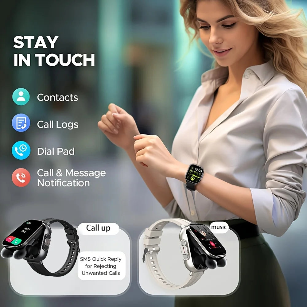 ERUN Smartwatch With Built In Earphones And Fitness Tracking Features