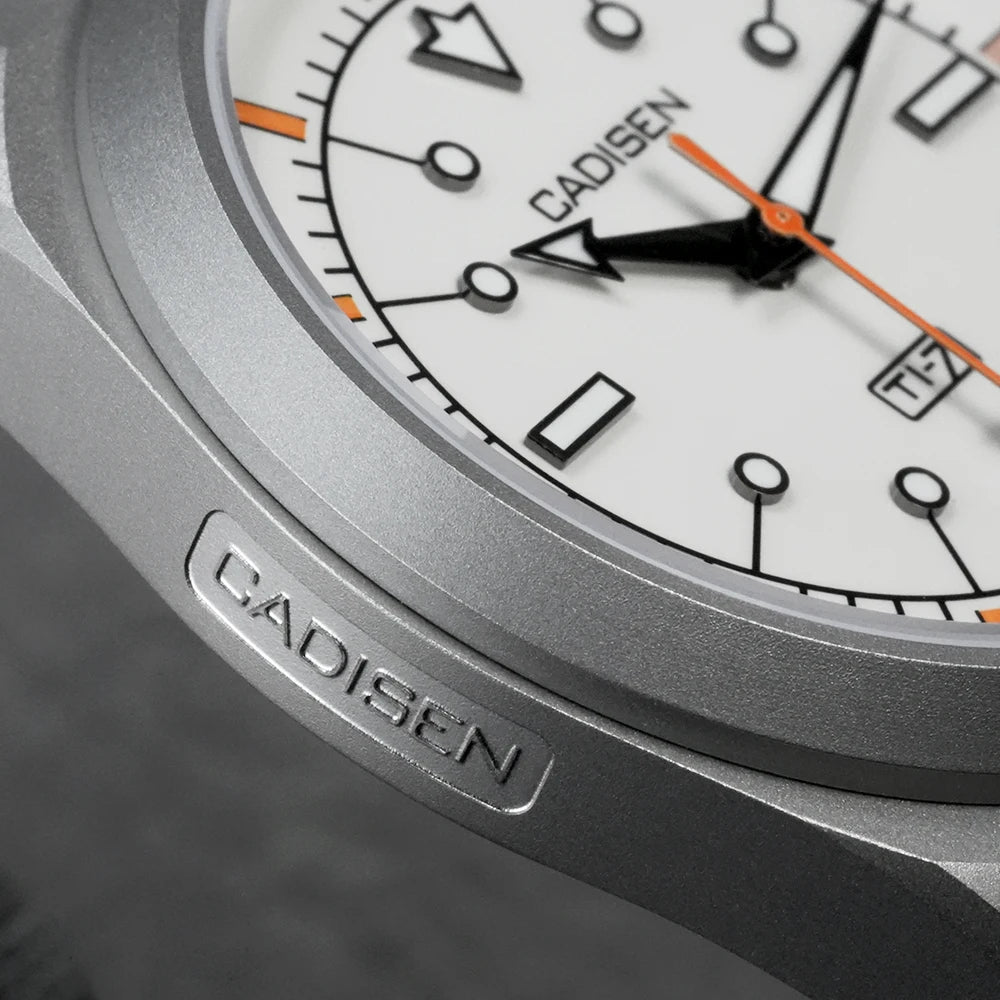 CADISEN TI-7 Autodyne Titanium Automatic Mechanical Watch Man Canvas Wristwatch MIYOTA 8215 Watches USA Warehouse Delivery