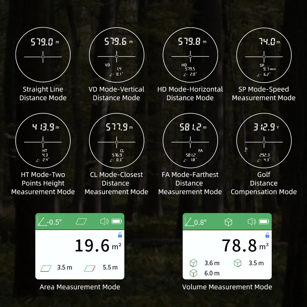 Nohawk Golf Rangefinder With Vibration And Voice Broadcast For Hunting
