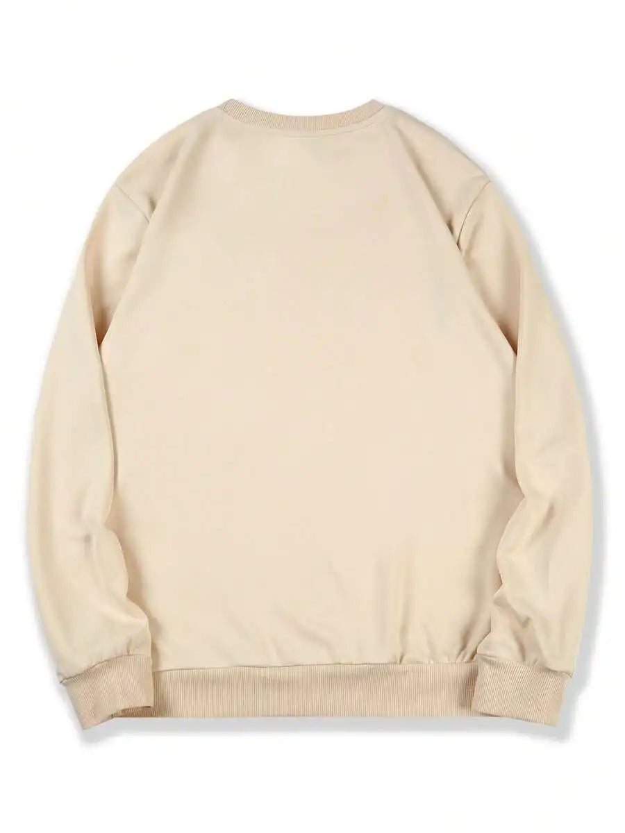 Fall Women Casual Pullover Sweatshirt, Star Graphic Patterned Crew Neck Long‑Sleeve Top, Loose Comfortable Activewear For Daily & Sports Outfits