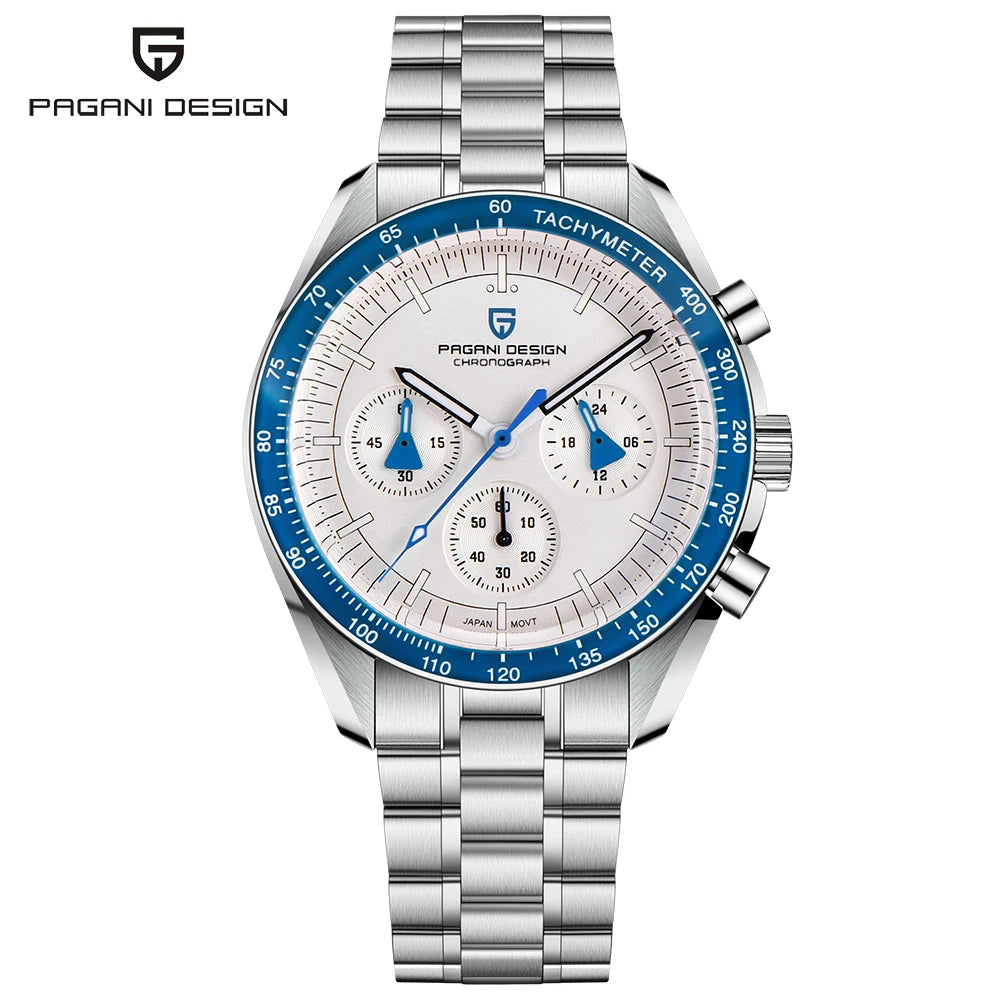 PAGANI DESIGN Men's Sapphire Crystal Quartz Chronograph Watch