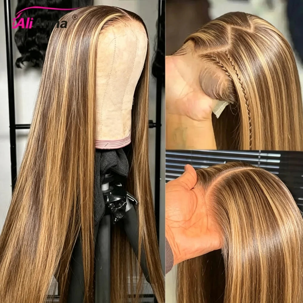ALIANNA Remy Human Hair Lace Front Wig With Baby Hair