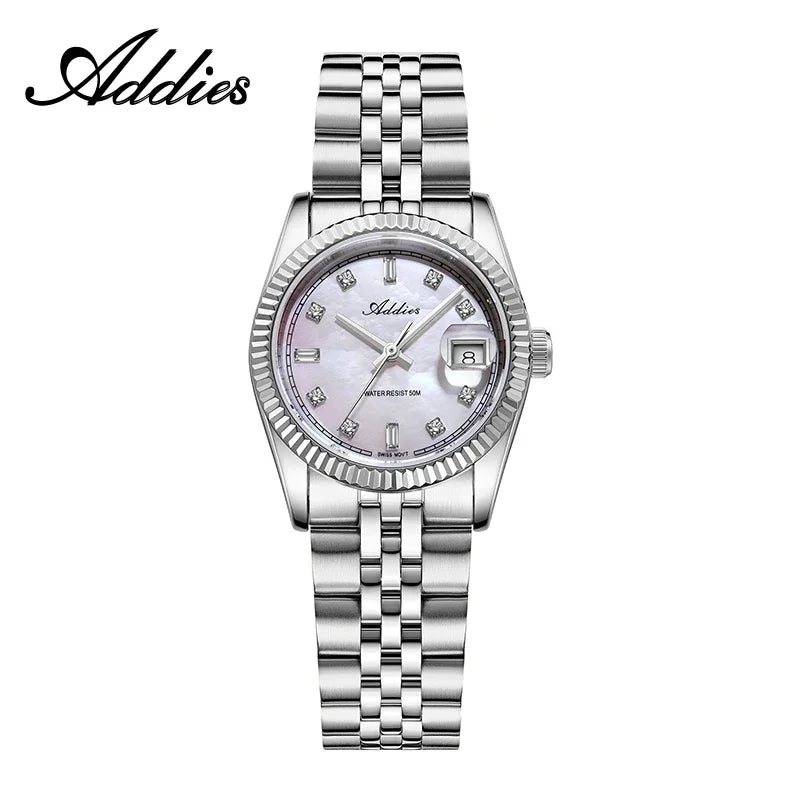 Addies Women's Luxury Stainless Steel Sapphire Quartz Business Watch
