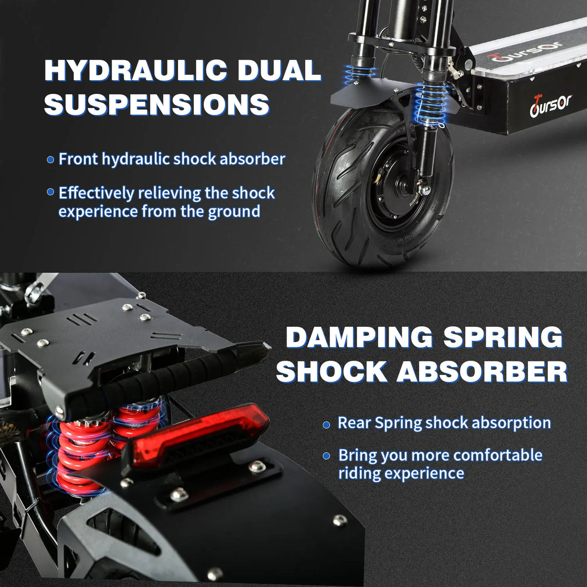 TOURSOR 10000W 13" Electric Scooter with Seat for Adult 72V 60V Oil Braking System Dual Motor 100KM/H Max Speed 130 KM Max Range