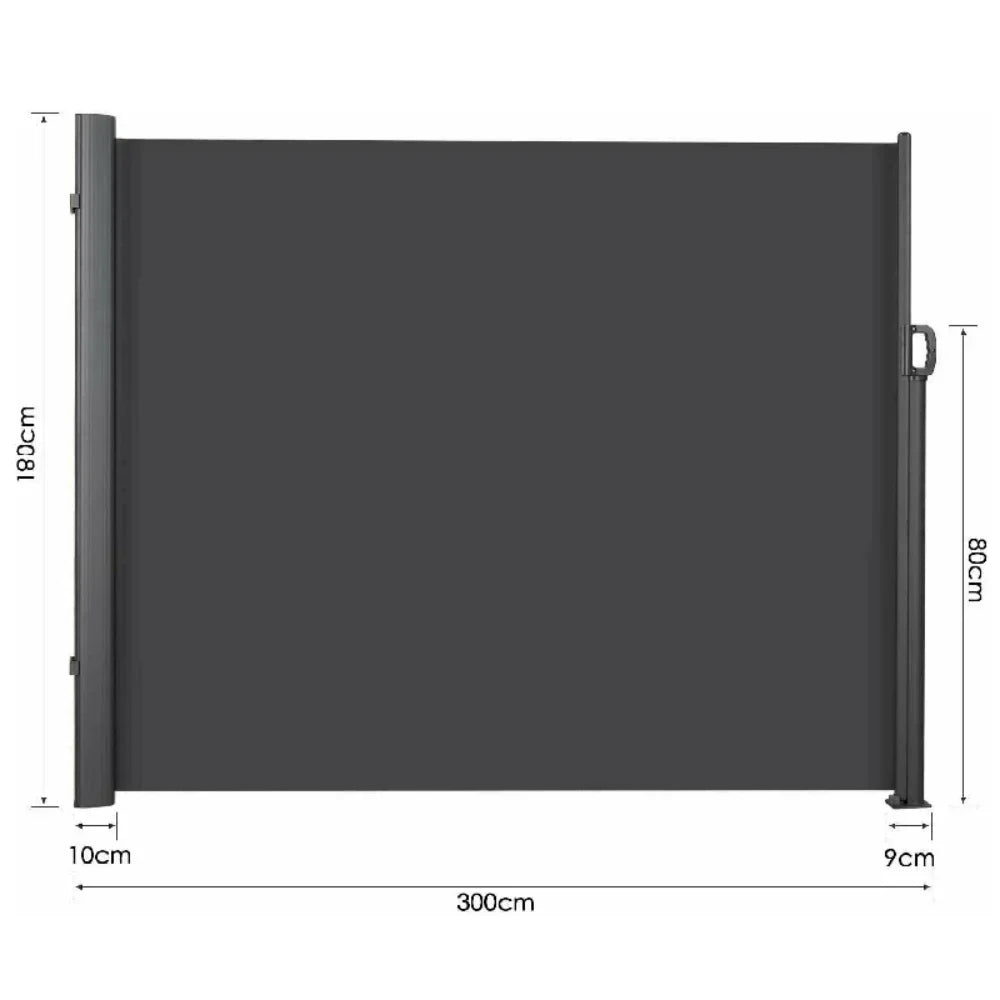 Homfa Retractable Side Awning Automatic Outdoor Privacy Sun Shade